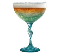 Bicchiere Da Vino - Riciclato Sea Wave Da 15 Cm | Eleganti Vetrerie Da Cocktail Per Un Servizio Elegante E Una Presa Facile, Set Di Vetrerie Per Casa, Vacanze, Famiglia, Riunioni, Sala Da Pranzo