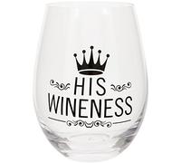 Bicchiere da vino senza stelo "His Wineness", 530 ml, in confezione regalo