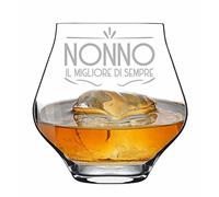 Bicchiere da Whisky o da Pinot con Incisione Nonno Il Migliore di sempre con dedica Idea Regalo