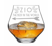 Bicchiere da Whisky o da Pinot con Incisione Zio Il Migliore di sempre con dedica Idea Regalo