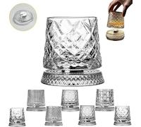 Bicchiere da whisky rotante a 360 gradi, bicchieri in cristallo | RotanteCon funzione antistress, un regalo di whisky unico for tuo marito o tuo padre.(B)