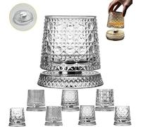 Bicchiere da whisky rotante a 360 gradi, bicchieri in cristallo | RotanteCon funzione antistress, un regalo di whisky unico for tuo marito o tuo padre.(F)