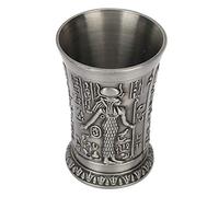 Bicchiere da Whisky Vintage, Calice di Vino in Rilievo a Mano in Metallo, Mini Decorazione per Tazza di Vino Ornamenti per Tequila Vodka Brandy Rum Vodka Sake (Peltro antico)