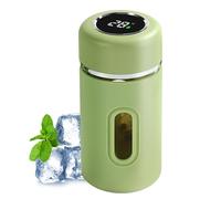 Bicchiere d'acqua - Bottiglia d'acqua portatile 280 ml, Glass Water Cup - Water Glasses - 280 ml Drinking Bottles | Portable Tea Mug with Stand Function and Real-Time Temperature Display for