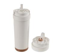 Bicchiere d'acqua con cannuccia, tazza da viaggio da 750 ml, multiuso, rivestimento in ceramica, bottiglia con coperchio, per auto, ospedale, campeggio, palestra, allenamento, uso quotidiano
