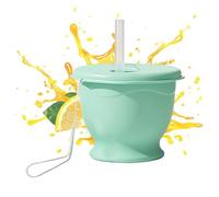 Bicchiere d'acqua in silicone, cinturino da polso incluso, bicchiere da viaggio pieghevole in silicone per bere, per succhi di frutta, adulti, adolescenti, bambini, studenti, palestra, scuola