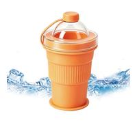 Bicchiere D'Acqua Pieghevole | Contenitore Idratante Da 325 Ml Con Cannuccia - Bicchiere Da Viaggio Pieghevole In Silicone Per Acqua,Adatto A Succhi Vino Bevande Palestra Campeggio Spiaggia Picnic Scu