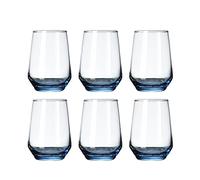 Bicchiere D'acqua, Set Di 6 Bicchieri Colorati In Cristallo Trasparente Senza Piombo For Acqua, Latte, Succhi Di Frutta, Tè E Vino, 390 Ml (Size : 390ML)