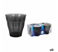 Bicchiere di acqua Duralex Picardie Nero Grigio 250 ml 4 Pezzi [12 Unità]
