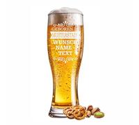 Bicchiere di grano inciso da 0,5 l, con incisione a scelta, nome anno o scritta, idea regalo con incisione personalizzata, bicchiere da birra da 0,5 l, per occasioni speciali, compleanni o serate di