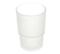 Bicchiere di ricambio per porta spazzolino a muro in vetro satinato