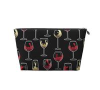 Bicchiere di vino, Borsa da toilette Borsa per trucco Borsa per cosmetici Borsa da toilette da viaggio portatile