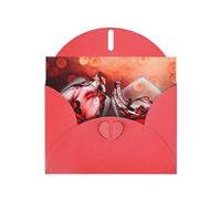 Bicchiere di vino rosso Saluti Stampa Biglietti con buste Divertente Amore Fibbia Perla Carta Busta Imballaggio Vacanza Auguri