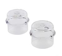 Bicchiere dosatore con tappo dosatore per Monsieur Cuisine, dispenser da 5-100 ml, compatibile con elettrodomestici da cucina, lavabile in lavastoviglie, bianco (due)