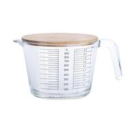 Bicchiere Dosatore in Vetro Graduato Resistente al Calore | Riutilizzabile, Facile da Pulire, con Scala Precisa, per Liquidi e Olio in Cucina