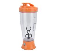 Bicchiere Elettrico per Mischiare 350ml - Shaker Automatico per Caffè, Latte e Proteine - Design Trasparente, facile da pulire e potente per uso in palestra (Arancione vibrante)