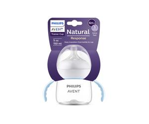 Bicchiere evolutivo Natural Response 125 ml, con tettarella flusso 5 (extra-veloce). Età consigliata: 6m+. Tazza biberon 1 pz - Philips Avent
