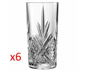 Bicchiere Gintonic Long Drink x6 in vetro trasparente Broadway 38 rcoroc