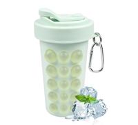Bicchiere Ice Cube con cannuccia facile da sformare con coperchio, 600 ml | Cilindro per fare il ghiaccio per campeggio, escursionismo, picnic, camper, tè al latte, caffè, bevande fredde