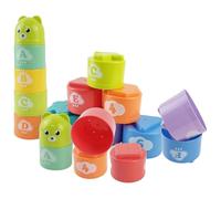 Bicchiere impilabile per bambini, giocattolo da bagno colorato, impilabile educativa, giocattolo interattivo impilabile con numeri e lettere, riconoscimento sensoriale dei colori, sviluppo delle