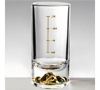 Bicchiere in cristallo con misurino - Oro / 100ml