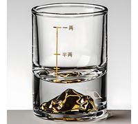 Bicchiere in cristallo con misurino - Oro / 50ml