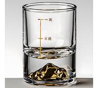 Bicchiere in cristallo con misurino - Oro / 50ml KP35410