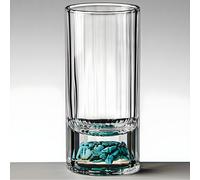 Bicchiere in cristallo con pietre - Turchese / 100ml