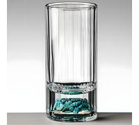 Bicchiere in cristallo con pietre - Turchese / 100ml KP35403