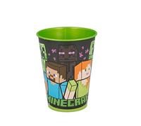 Bicchiere in plastica per Bambini con grafica di Minecraft da 260 ml, Lavabile e Riutilizzabile, non adatto al microonde