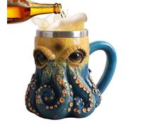 Bicchiere In Resina - tazzá Da Caffè Fatta A Mano, Tazze Multifunzionali Per Bicchieri Dal Design A Forma Di Polpo | 160ml Per Succo Di Latte Tè Birra Madre Papà Moglie Amico Marito Caldo Freddo Acqua