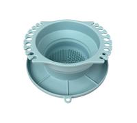 Bicchiere in silicone per la pulizia dei pennelli, supporto per strumenti da pittura, con tavolozza antigoccia, lavaggio e asciugatura rapida, robusto e portatile, per artisti, pittori, bambini