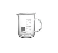 Bicchiere in vetro da 500 ml Misurino in borosilicato 1000 con manico for cucina laboratorio(500ml handle)