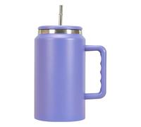 Bicchiere Isolato Con Cannuccia - Tazza Di Acqua Sottovuoto | Bottiglia Di Acqua In Metallo Bicchiere Da 50 Oz Con Maniglia, Isolato Con Manico Del Coperchio - Tenere Il Succo Di Caffè In Puledro