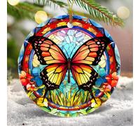 Bicchiere Ornamento Di Natale In Ceramica Butterfly-1 2Pcs