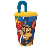 Bicchiere per bambini riutilizzabile con coperchio e cannuccia da 430 ml di Paw Patrol