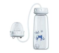 Bicchiere per Bere - Biberon da 240 ml con tettarella e cannuccia a flusso rapido, biberon robusto, design anti-colica leggero | portatile per conservare le bevande a casa mentre sei in movime