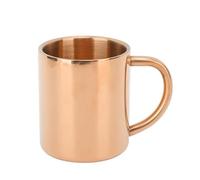 Bicchiere Per Bevande Tazza da caffè 2 pezzi in acciaio inossidabile 304 isolata a doppia parete di grande capacità con manico for tè e latte Per Tè Freddo, Bevande(Rose Gold 220ML)
