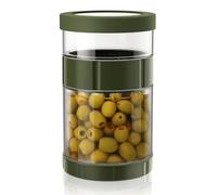 Bicchiere per cetriolo con colino, per cetriolo, da capovolgere, con colino, clessidra, a prova di perdite, per cetrioli, per cetrioli, oliva, kimchi e jalapenos (1500 ml)