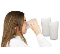 Bicchiere per Disfagia con Scavo per Naso (x2 Unità) Ergonomico per Adulti