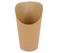 Bicchiere Per Fritti Aperto 16 Oz - 480 Ml 200 + 25Pe G/M2 Ø8,5X13,5 Cm Marrón Cartone - 1000 Unità