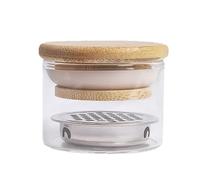 Bicchiere per la pulizia dei pennelli per unghie, supporto per lavaggio delle unghie con coperchio, tazza e filtro, strumento portatile per la pulizia dei pennelli per unghie per salone di