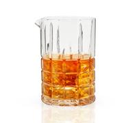 Bicchiere per miscelazione Viski Highland da 18 once, cristallo a taglio quadrato, accessori per cocktail, set di 1 trasparente