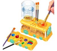 Bicchiere per pennelli, circolazione 'acqua corrente, strumento per la pulizia dei pennelli e risciacquo, per bambini, adulti, artisti, principianti, aule e fai da te