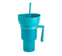 Bicchiere per popcorn, contenitore per snack 2 in 1, per stadio, per stadio, resistente al calore, per viaggi, parco, teatro, cinema, casa