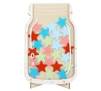 Bicchiere per ricompensa in legno massello, magnetico, comportamento positivo, incentivo per bambini, vasino, vasino, vetro ricompensa per scuola, aula, casa (stile stella)
