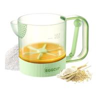 Bicchiere Per Sbattere Uova | Frusta Uova Manuale Pressa Semi-Automatico Mixer,Miscelatore con Filtro Schiuma,Uso In Cucina Domestica Caffetteria Ristorante E Bevanda Schiuma