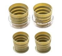 Bicchiere pieghevole 4 in 1, portatile, a prova di perdite, per uomo e donna, per viaggiatori, turisti, camper, escursionisti, pescatori, escursioni, backpacking, pesca, viaggi su strada e hotel