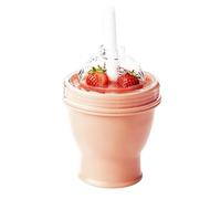 Bicchiere pieghevole a prova di perdite, borraccia con coperchio con cannuccia, accessorio da cucina con pratica maneggevolezza, 12,5 x 15,9 cm, per uso in viaggio