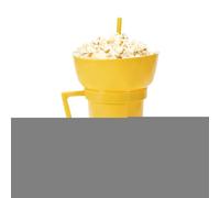 Bicchiere Porta Snack e Bevande - Contenitore Portasnack Integrato | Borraccia Estiva con Manico per Popcorn Dolci Quotidiani Escursioni Auto Cinema Bambini Adulti